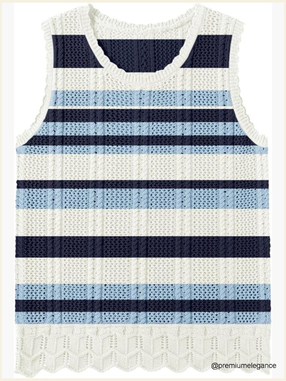 Sleeveless Crochet Knit Tank Top Sweater Vest Hollow Out Tunic Beach Cover Up